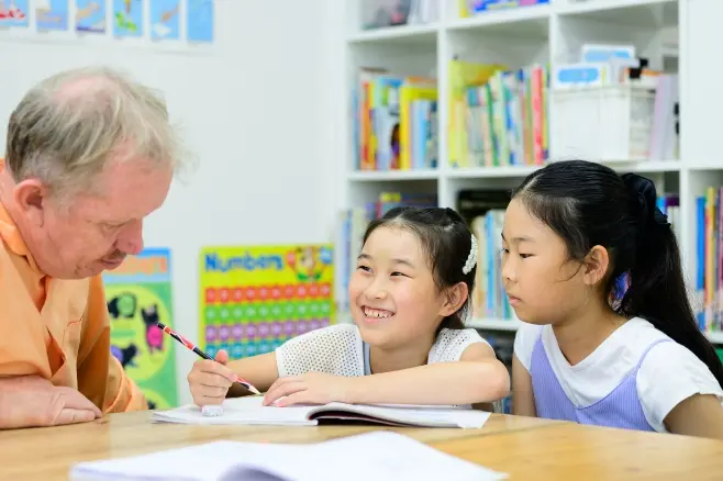 レッスン中の様子緊張もほぐれる